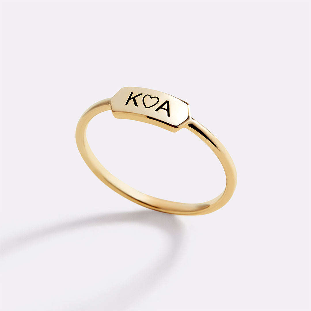 Personalized Mini Bar Ring