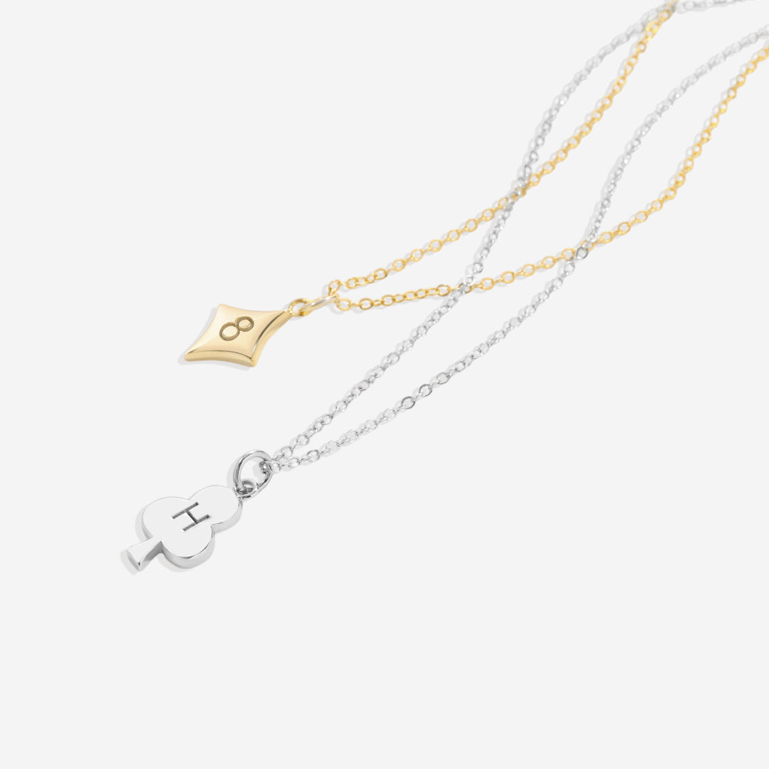 Coeur Stacking Initial Charm Necklace