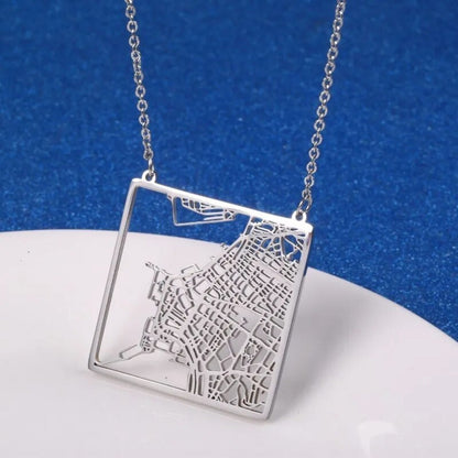 Custom Map Necklace