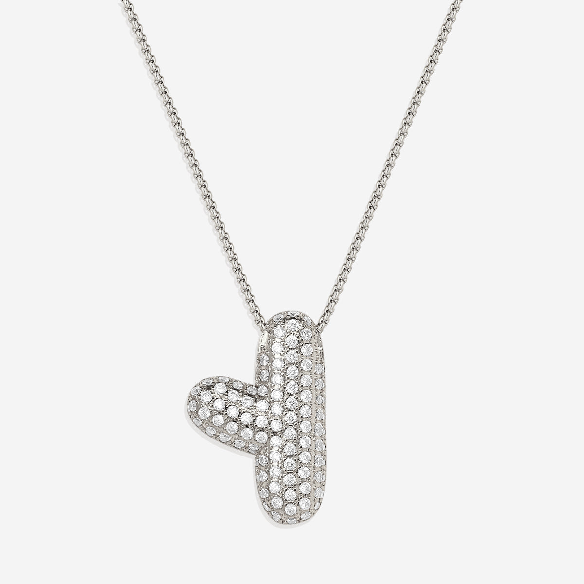 Pave Initial Bubble Necklace