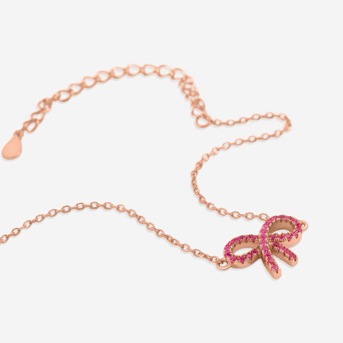 Pink Pave Bow Bracelet