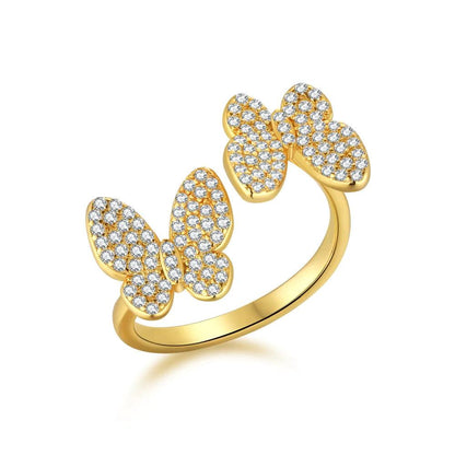 FLOATING BUTTERFLY RING