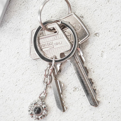 Flower Projection Keychain