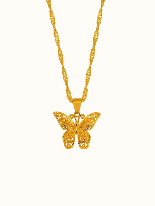 Gold Butterfly Necklace