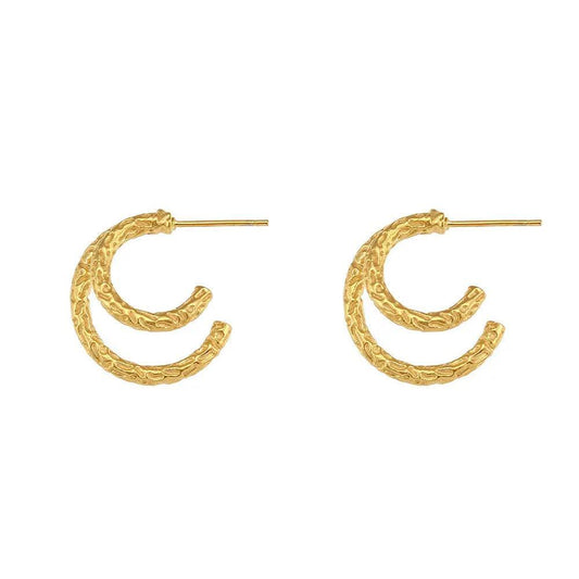 Gold Double Hoop Earrings