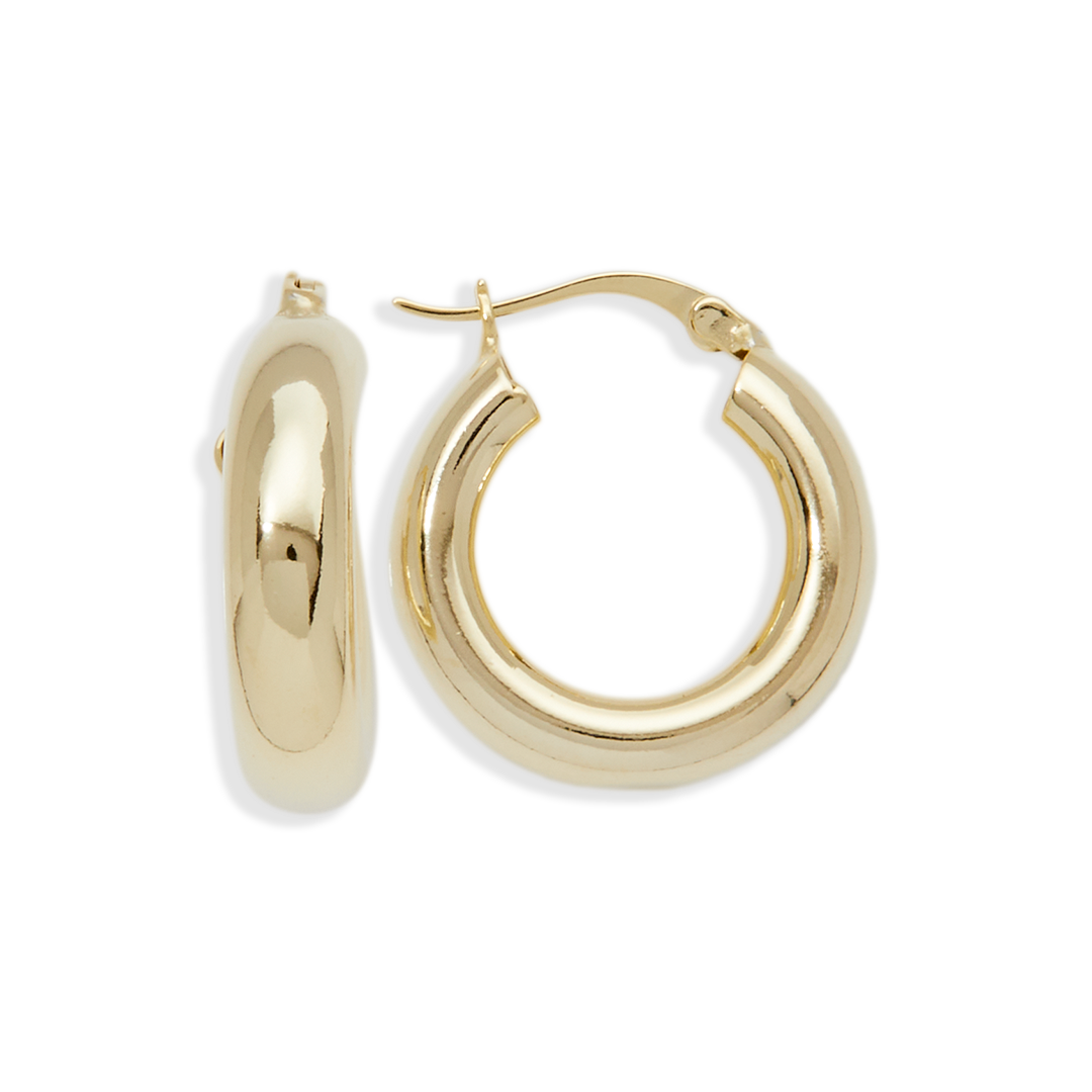 Thick Hollow Hoop Earrings