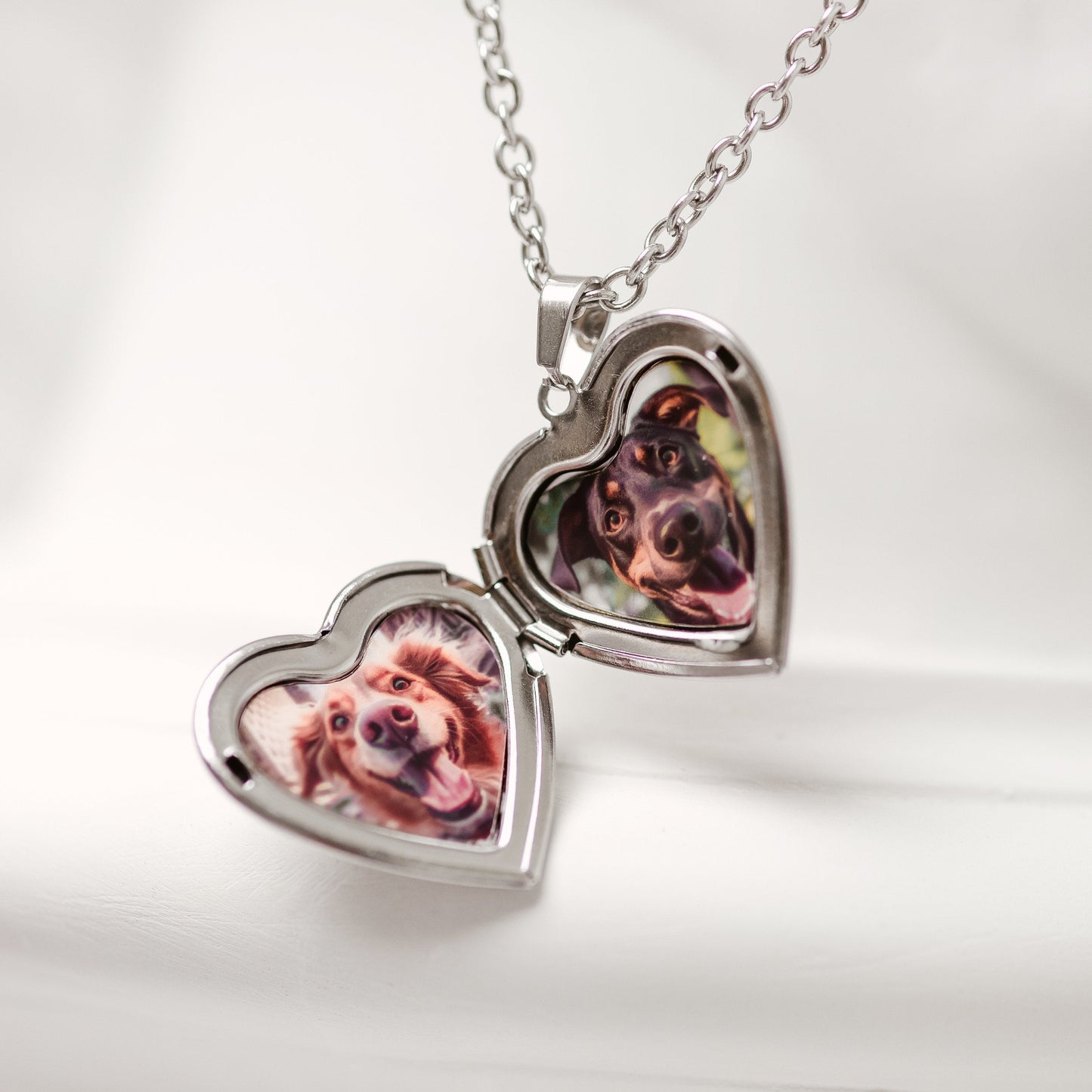 Heart locket necklace