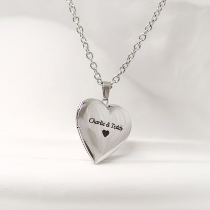 Heart locket necklace