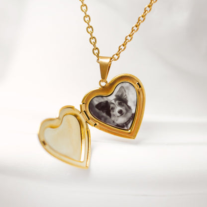 Heart locket necklace