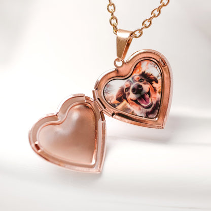 Heart locket necklace