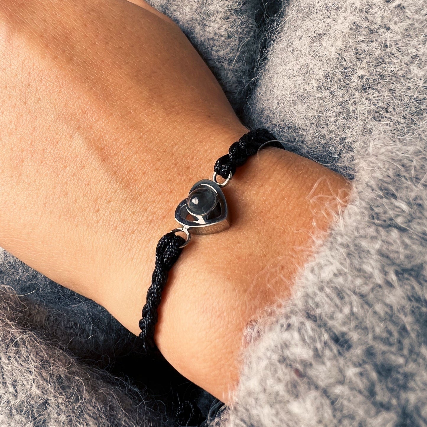 Heart photo bracelet