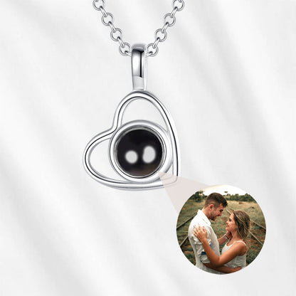 Heart Projection Necklace Sterling Silver