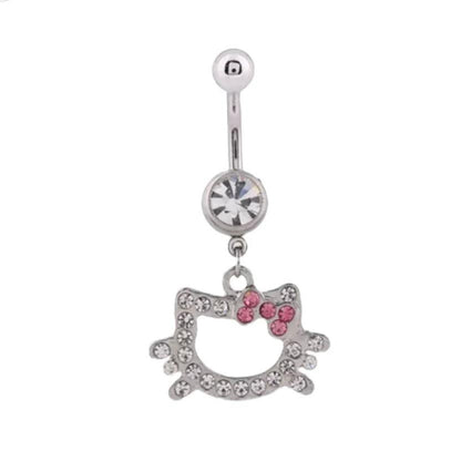 Hello Kitty Rhinestone Belly Ring