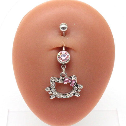 Hello Kitty Rhinestone Belly Ring