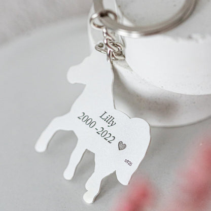 Horse Silhouette Photo Keychain