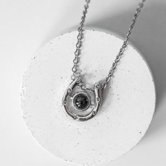 Horseshoe projection necklace