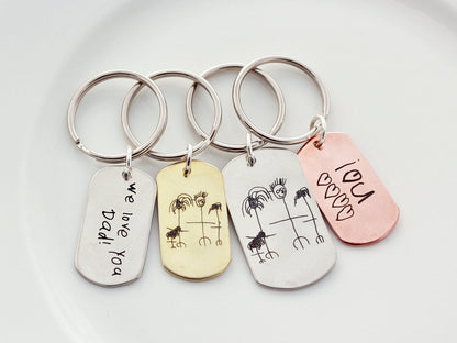 Handwriting Tag Keychain