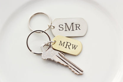 Handwriting Tag Keychain | Silver, Brass, Copper