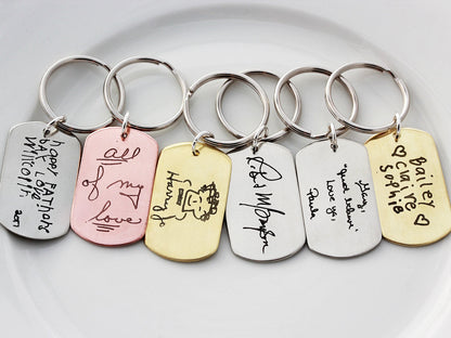 Handwriting Tag Keychain