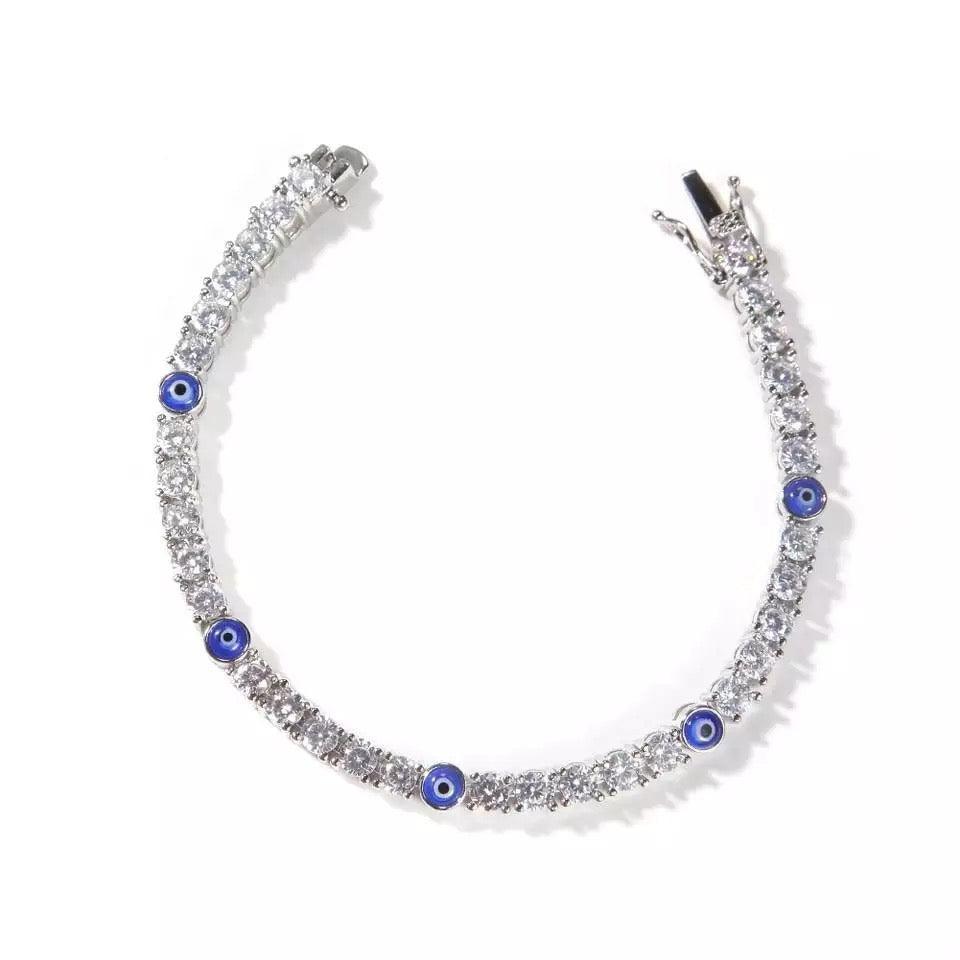 Icy Evil Eye Anklet