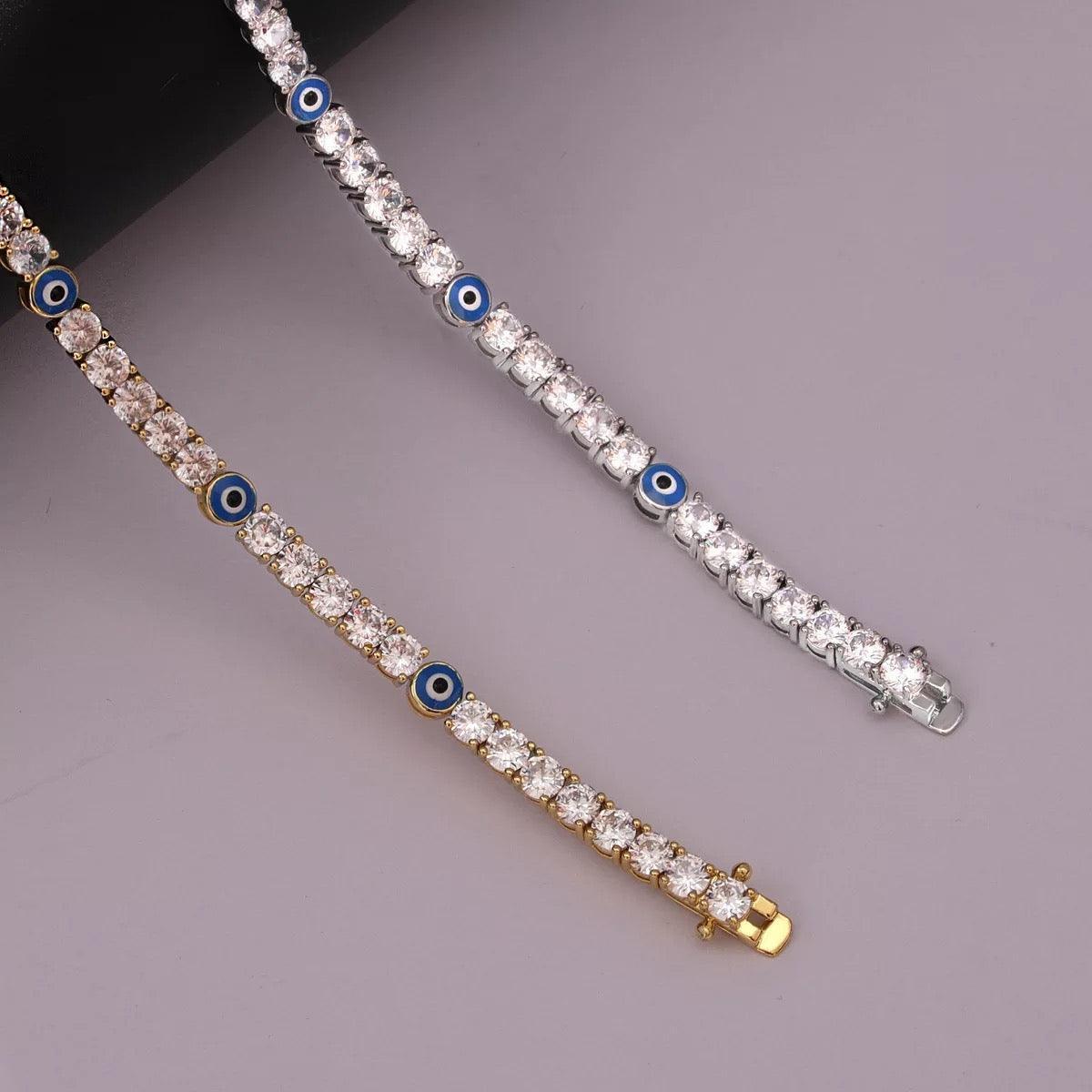 Icy Evil Eye Anklet