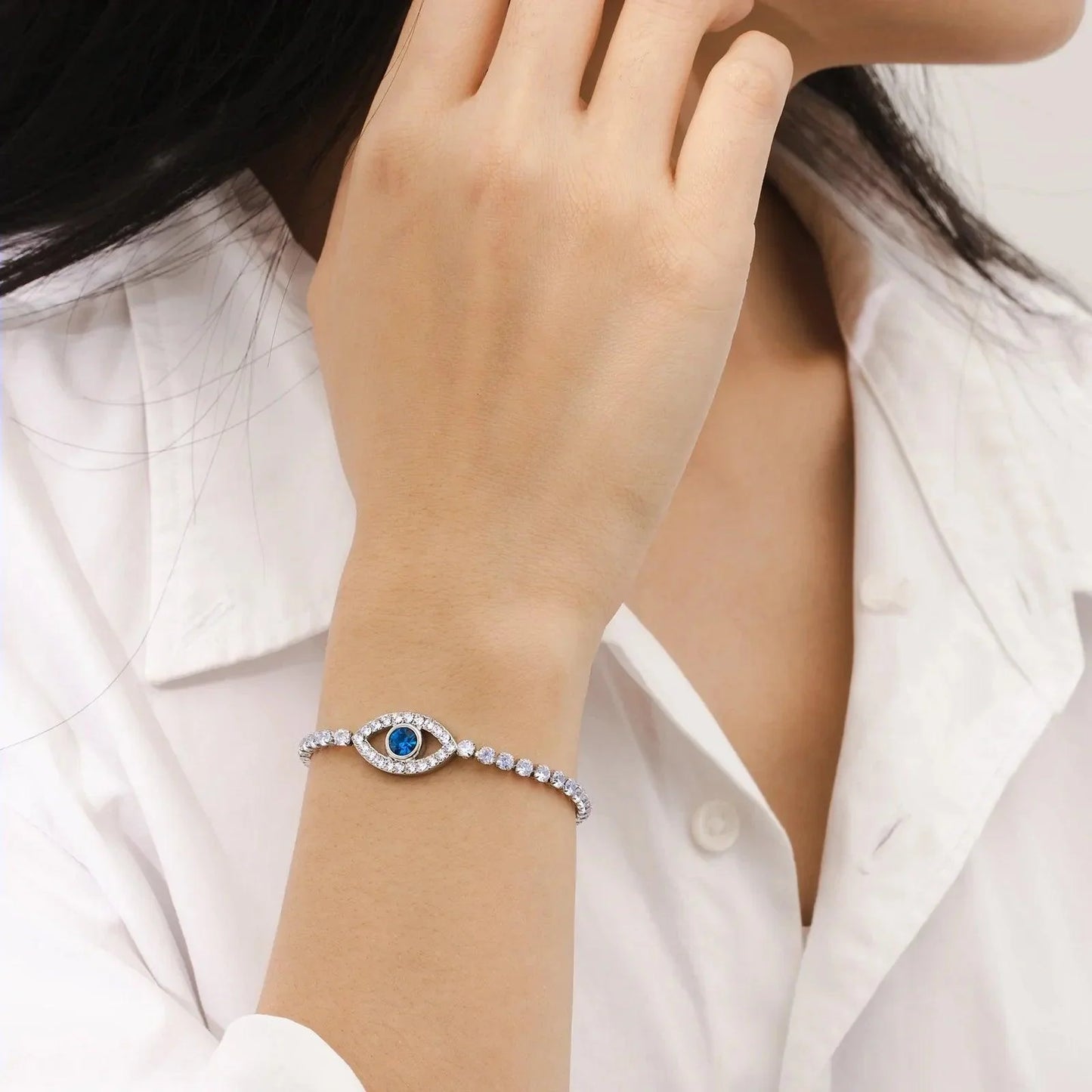 ICY EVIL EYE BRACELET