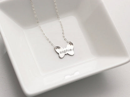 Engraved Butterfly Necklace