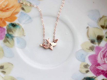 Engraved Bird Choker Necklace