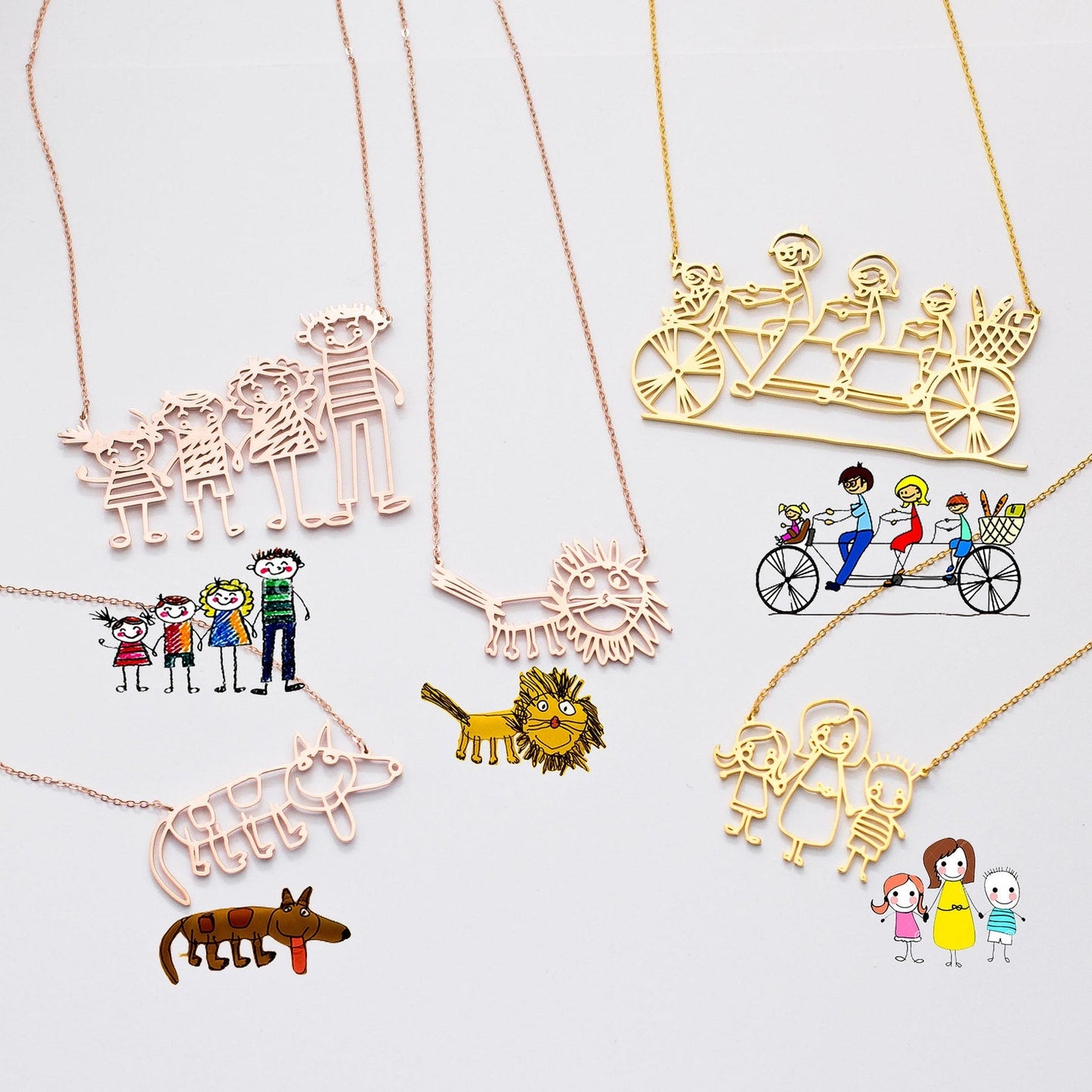 Kids Drawing Necklace