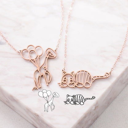 Kids Drawing Necklace