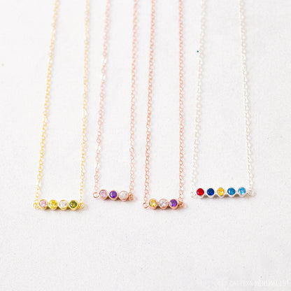 Multiple Birthstone Necklace