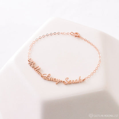 Classic Multiple Name Bracelet