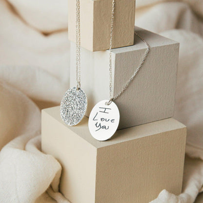 Oval Fingerprint Necklace