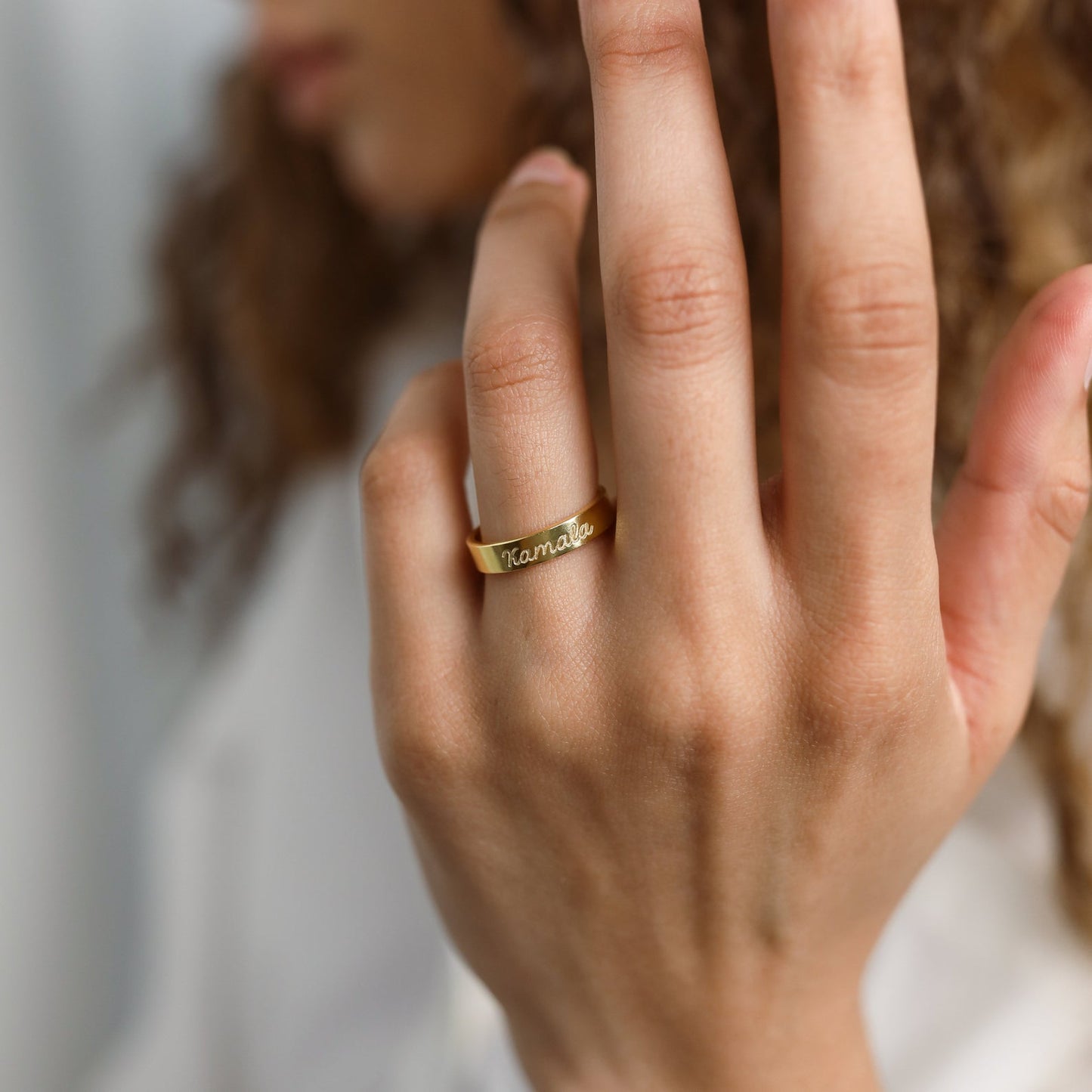 Ann Engraved Name Ring