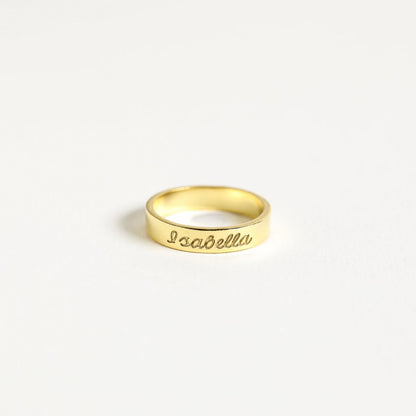 Ann Engraved Name Ring