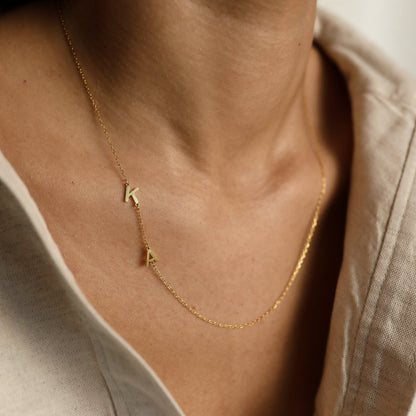 Sideways Initial Necklace