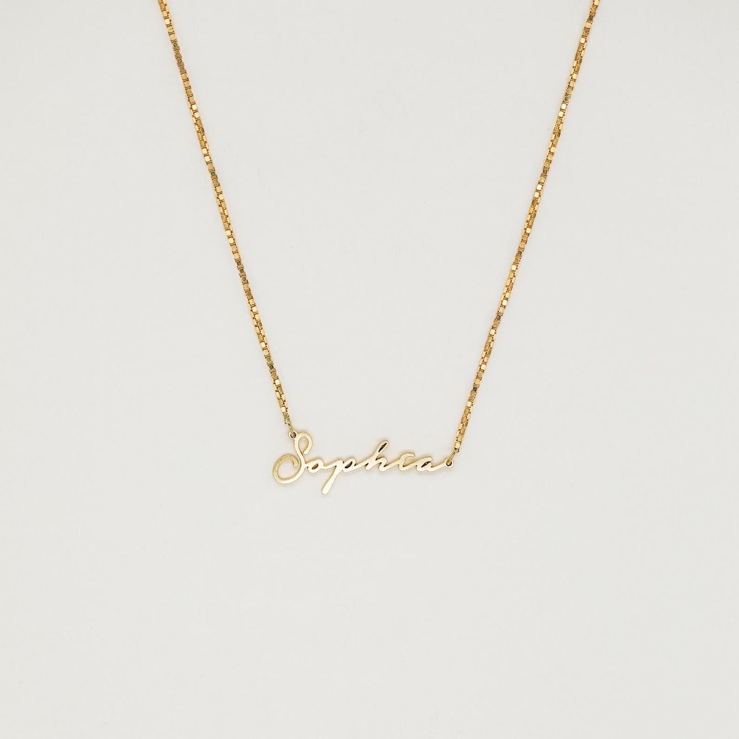 Venice Name Necklace in Box Chain