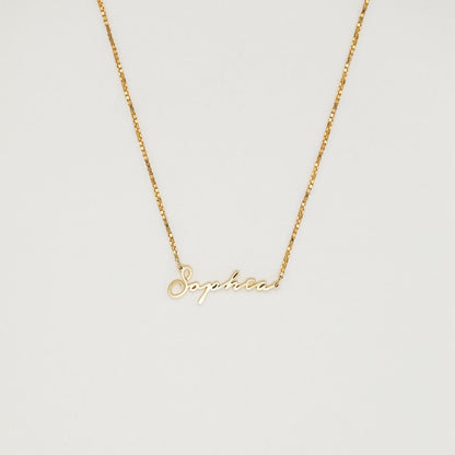 Venice Name Necklace in Box Chain