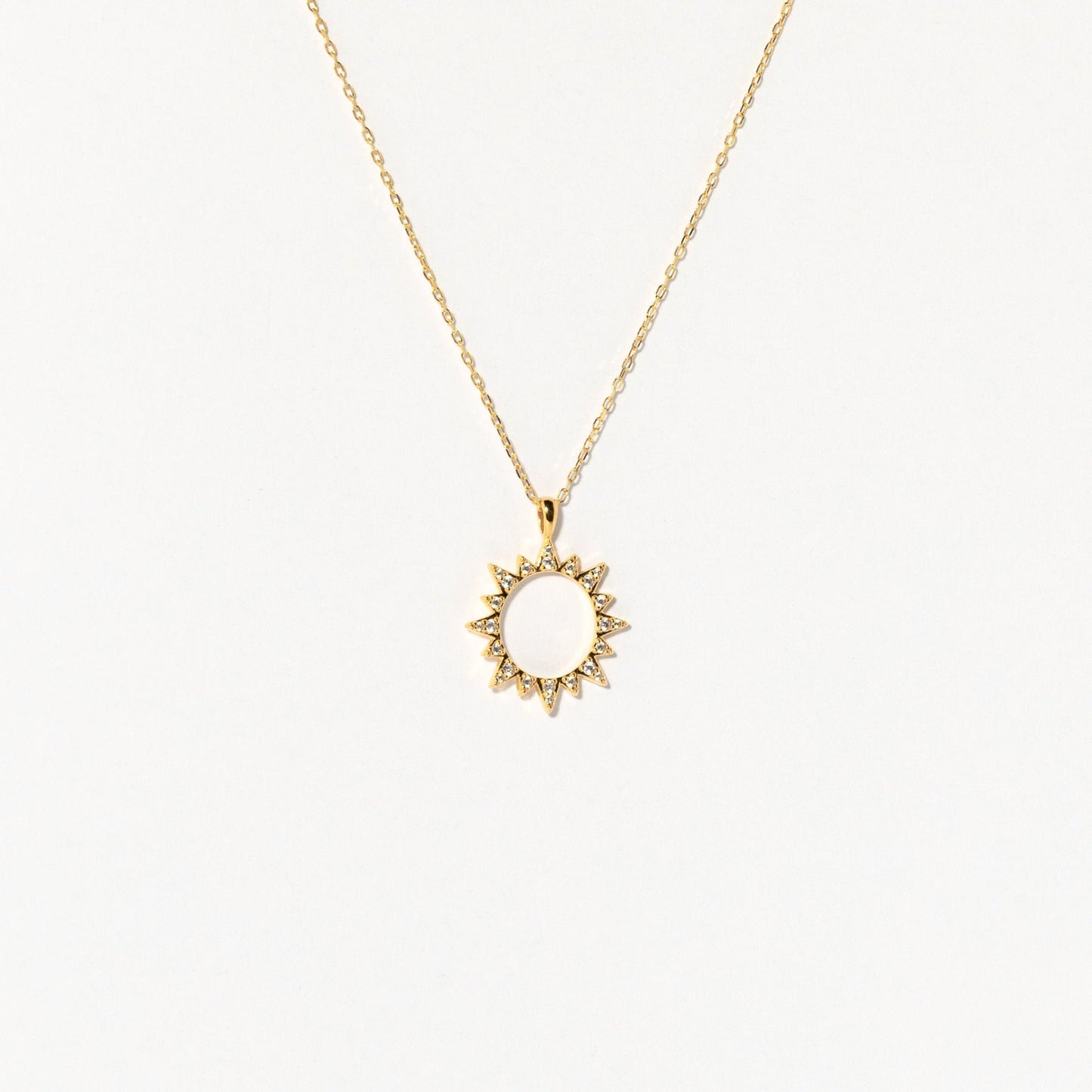 Pave Sun Necklace