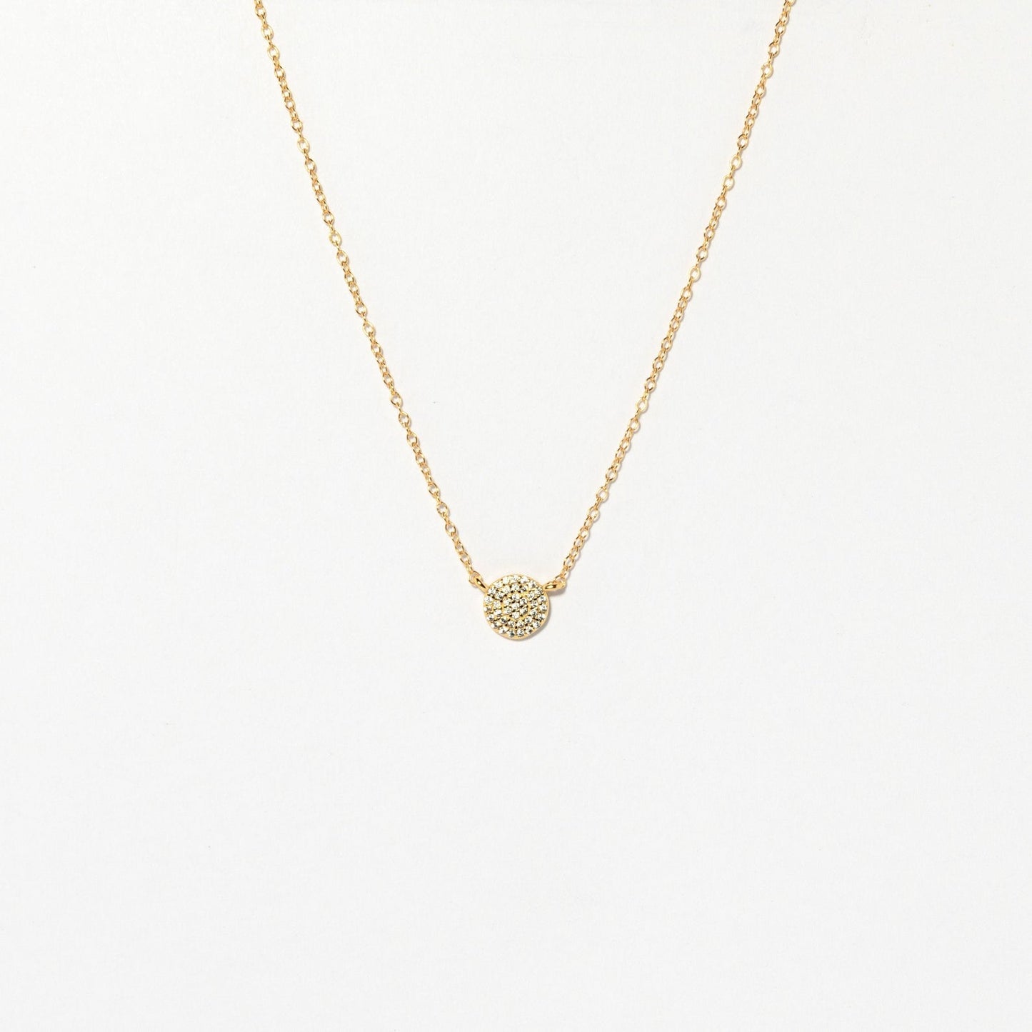 Pave Round Necklace