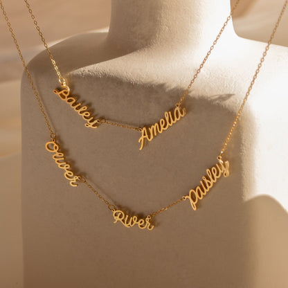 Paris Multiple Name Necklace