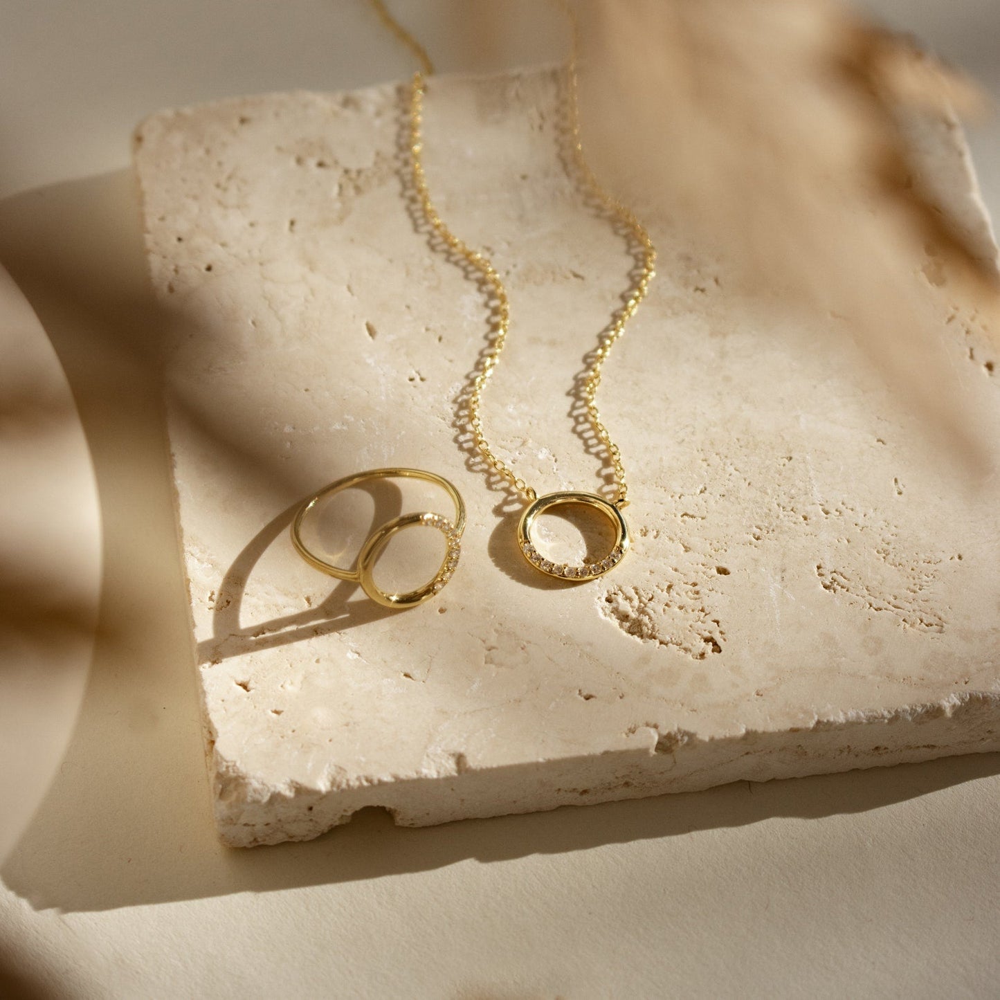 Kayla Pave Circle Necklace