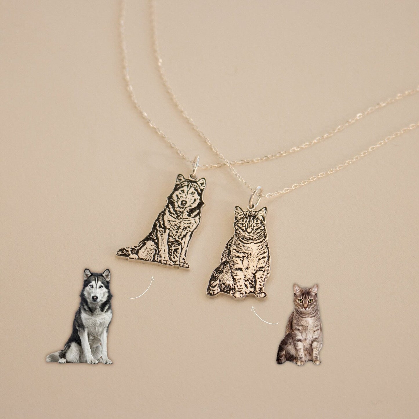 Custom Pet Portrait Necklace