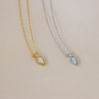 Opal Drop Necklace