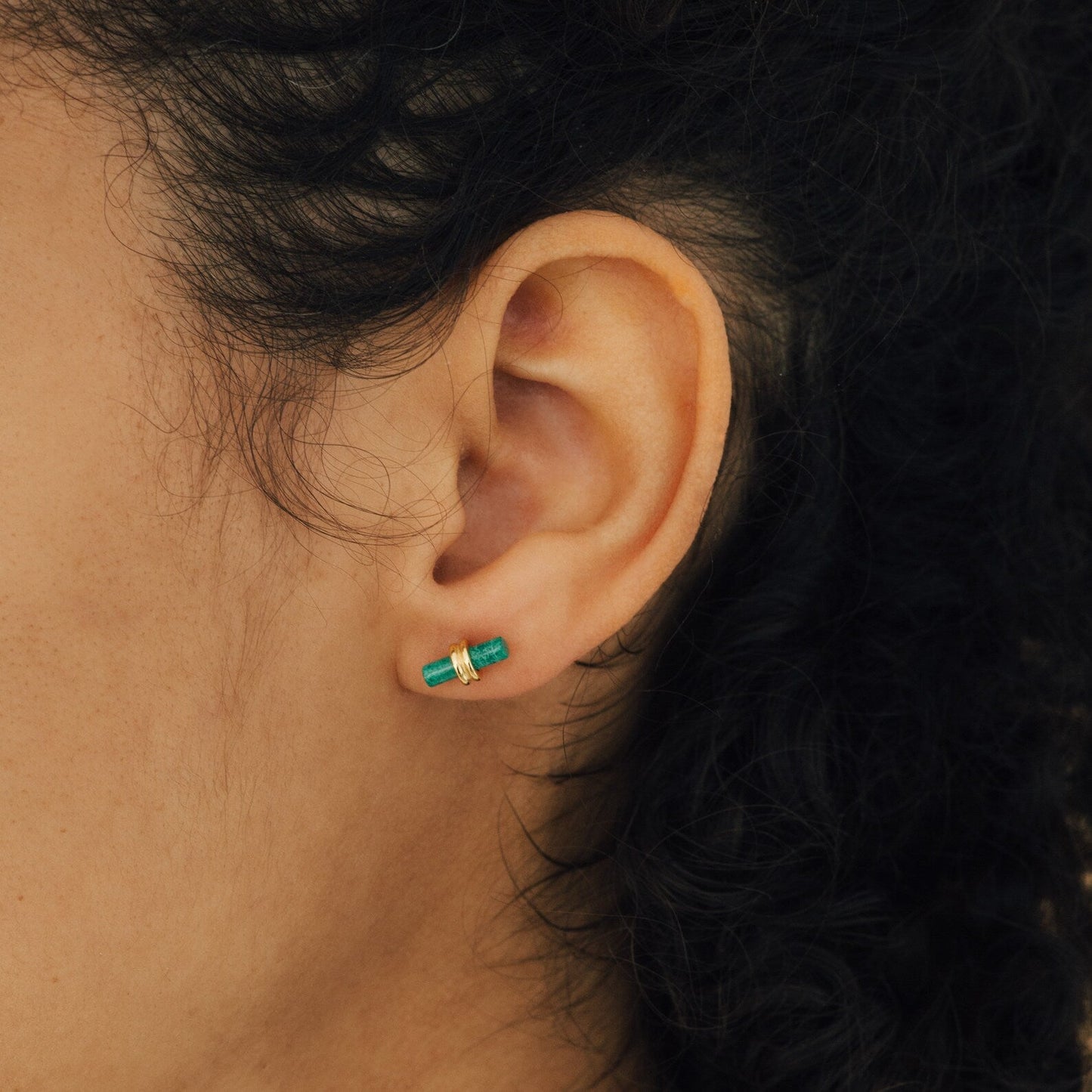 Malachite Bar Studs