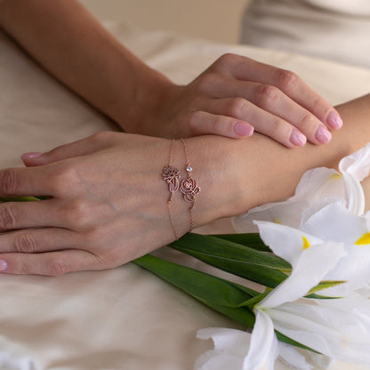 Flower Birthstone Bracelet