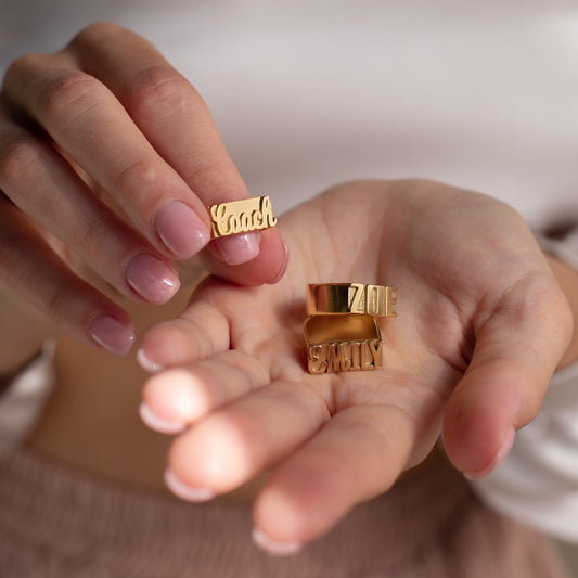 Bold Name Ring