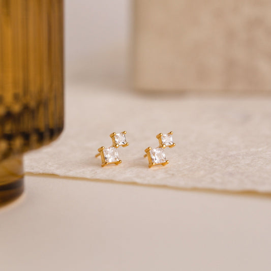 Aria Diamond Drop Studs