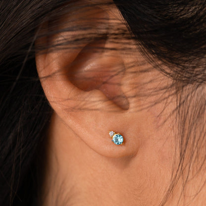 Raindrop Birthstone Studs