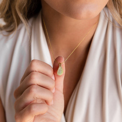 Tear Drop Fingerprint Necklace